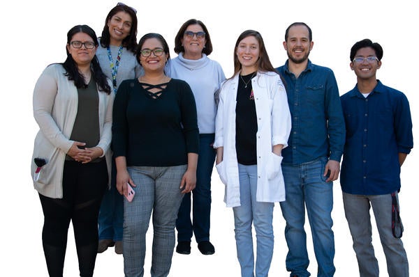 The PTRC Team - left to right: Isua Ramirez, Dr. Damaris Godinez-Vidal, Dalia Alejandra Valenzuela, Dr. Martha Orozco-Cárdenas, Serene Koudsi, Andrés Nárvaez, William Tambunan